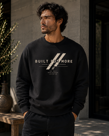 BUILT FOR MORE Graphic Sweater