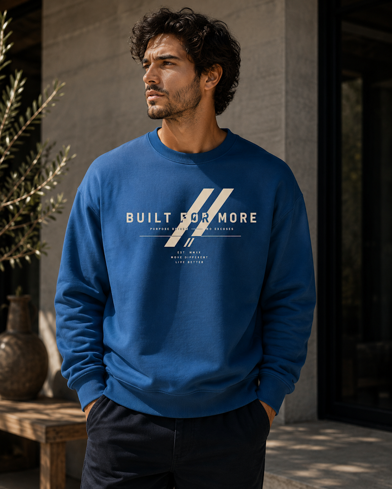BUILT FOR MORE Graphic Sweater