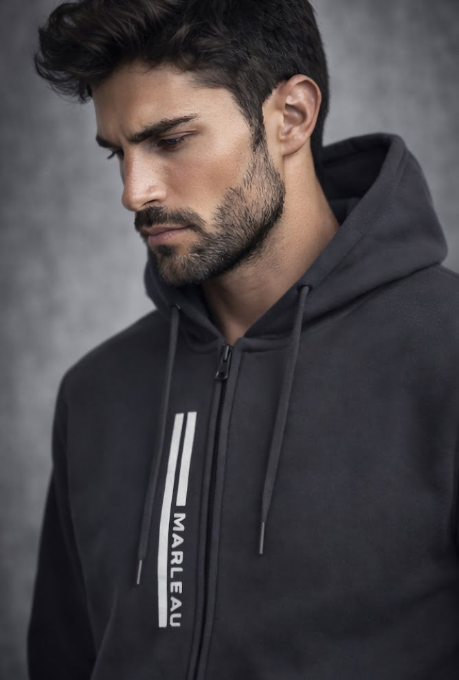 MARLEAU Essential - Zip Hoodie Vertical Axis