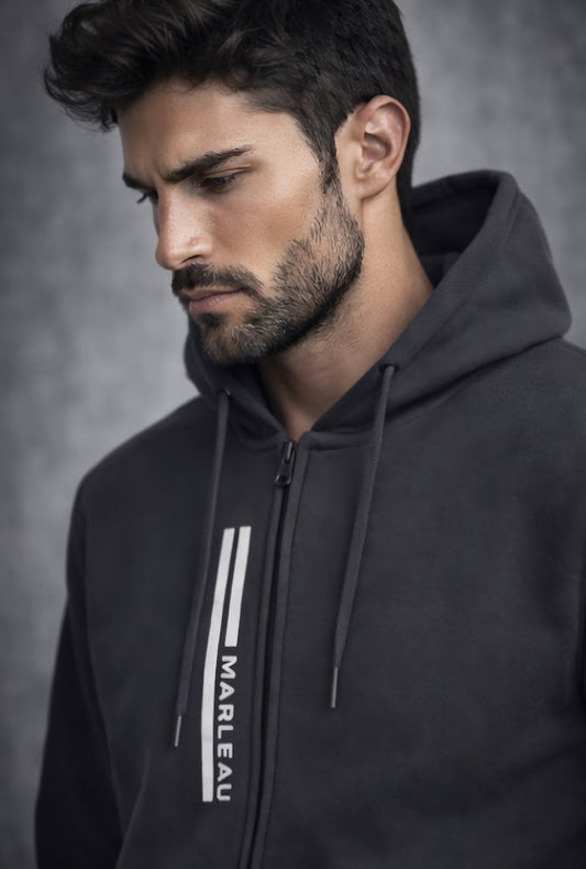 MARLEAU Essential - Zip Hoodie Vertical Axis