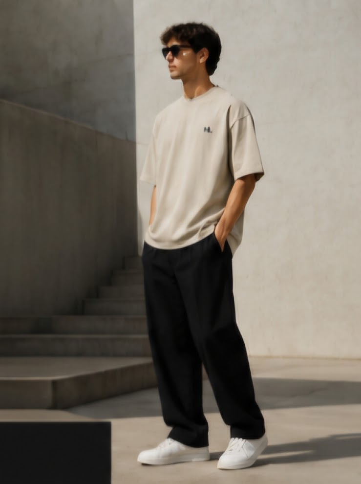 MARLEAU Heavyweight - T-Shirt Sand