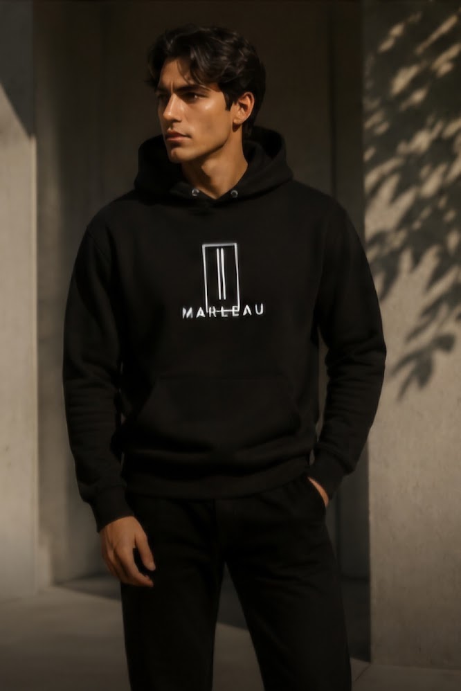 MARLEAU Heavyweight - Axis Hoodie Black