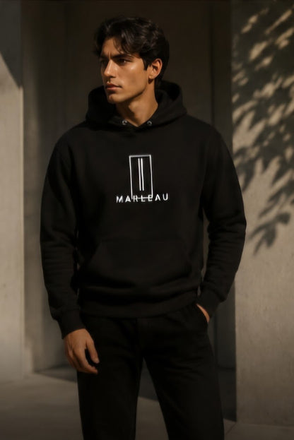 MARLEAU Heavyweight - Axis Hoodie Black