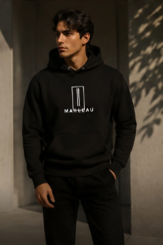 MARLEAU Heavyweight - Axis Hoodie Black