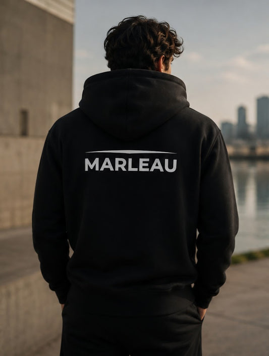 MARLEAU Heavyweight - Axis Horizon Hoodie Black