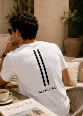 MARLEAU Essential T-Shirt | White & Blue Edition