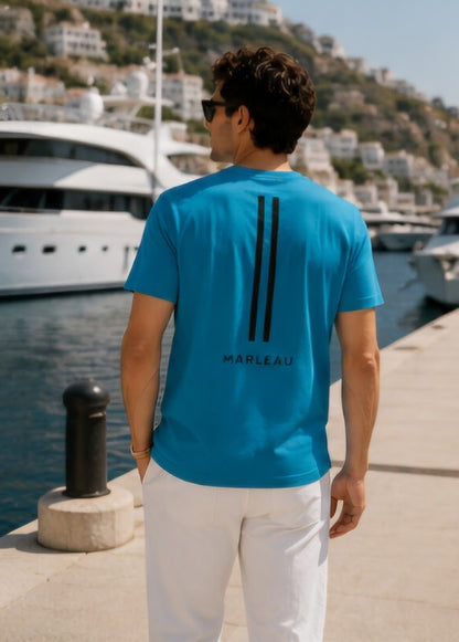 MARLEAU Essential T-Shirt | White & Blue Edition