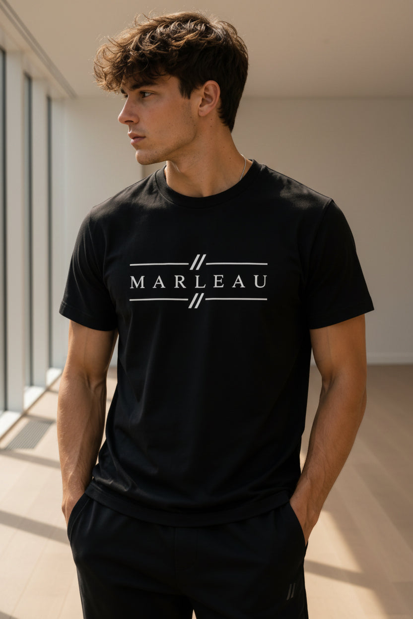 Zwarte Heren T-shirt met Signature Print