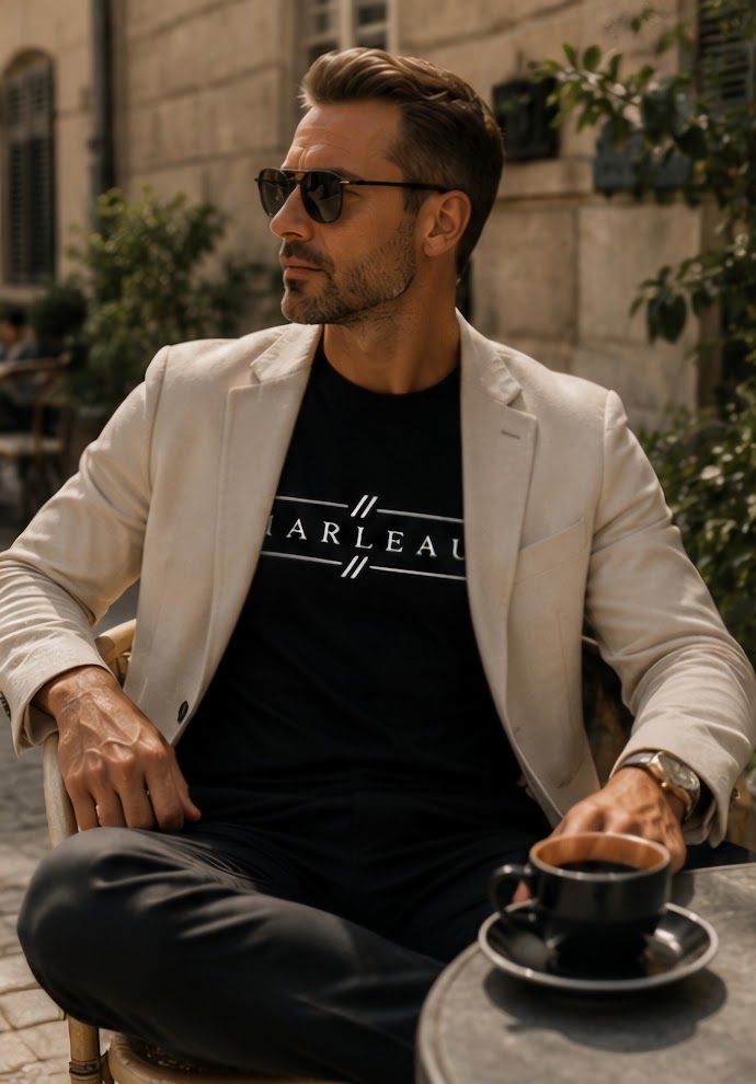 Zwarte Heren T-shirt met Signature Print