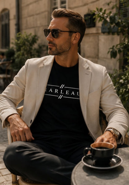 Zwarte Heren T-shirt met Signature Print