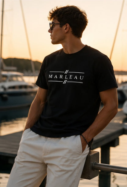 Zwarte Heren T-shirt met Signature Print