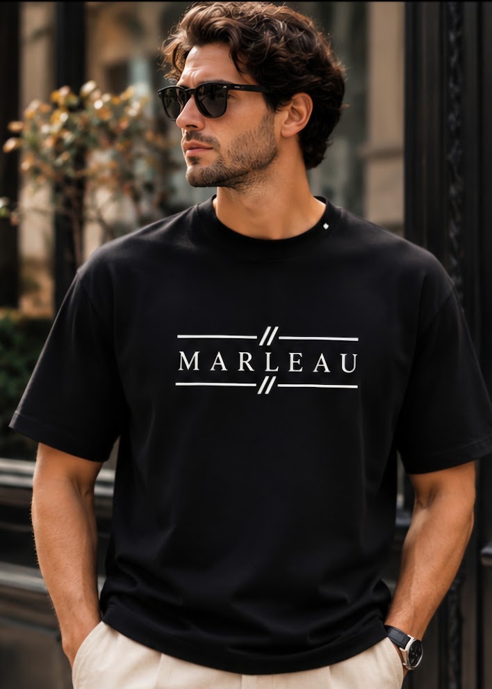 Zwarte Heren T-shirt met Signature Print