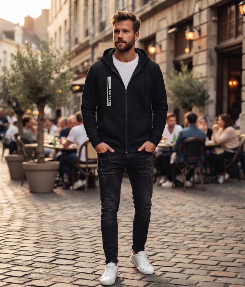 Essential Zip Hoodie – Vertical Axis