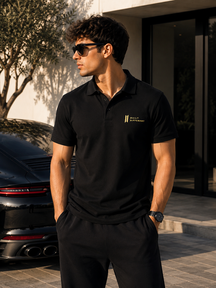 MARLEAU | Signature - Embroidered Polo Black