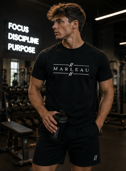 Zwarte Heren T-shirt met Signature Print