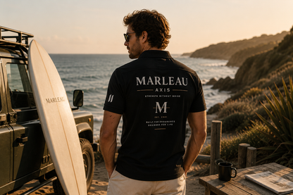 MARLEAU | pique polo shirt - Black