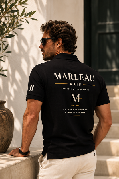MARLEAU | pique polo shirt - Black