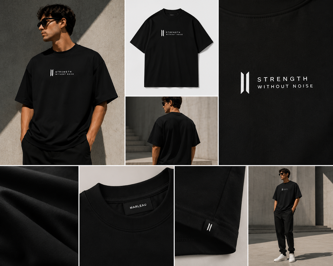 MARLEAU Heavyweight - SWN T-Shirt Black
