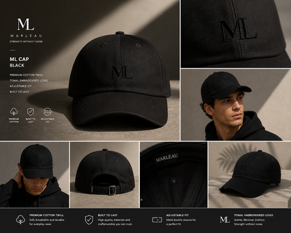 MARLEAU Signature - ML Cap Tonal Black