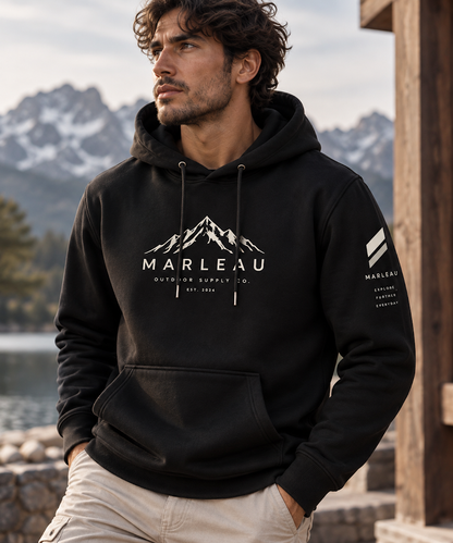 MARLEAU Outdoor Hoodie Heren –  met Bergprint