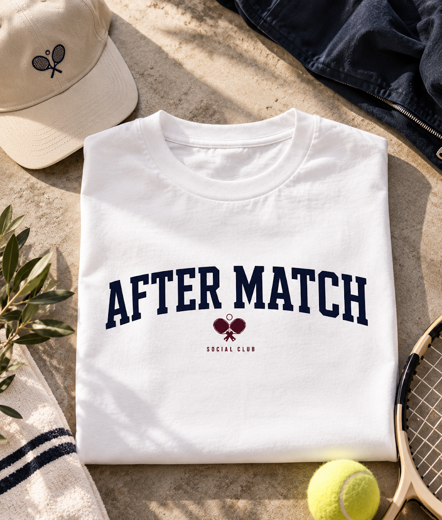 MARLEAU After Match T-Shirt Heren – Tennis Graphic Tee