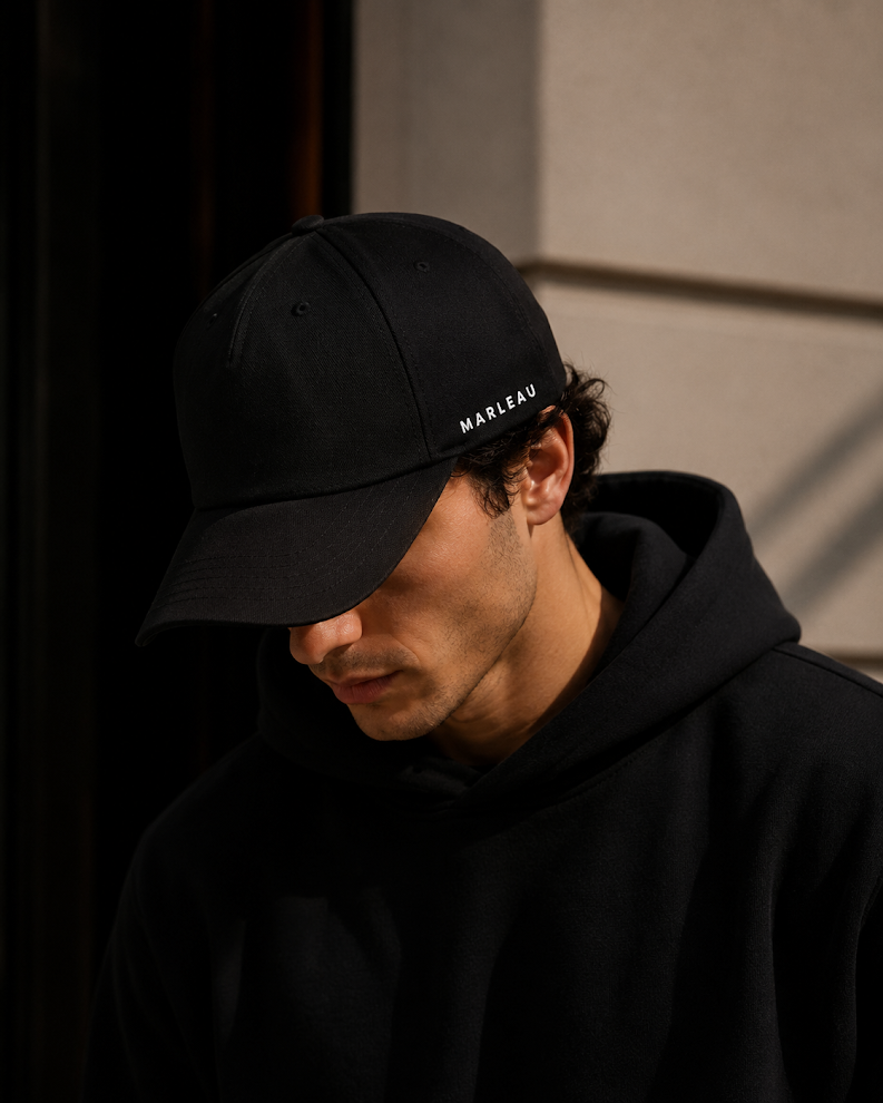 MARLEAU Signature - Side Logo Cap Black