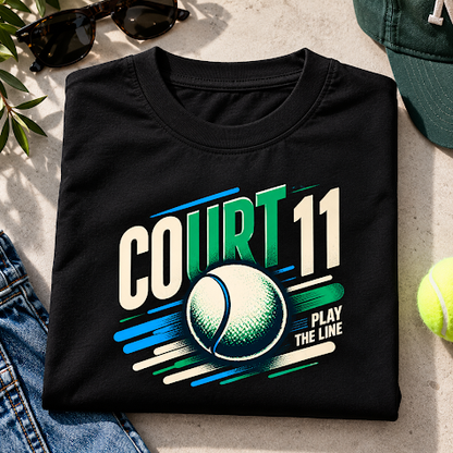 MARLEAU Court 11 T-Shirt Heren – Tennis Graphic Tee