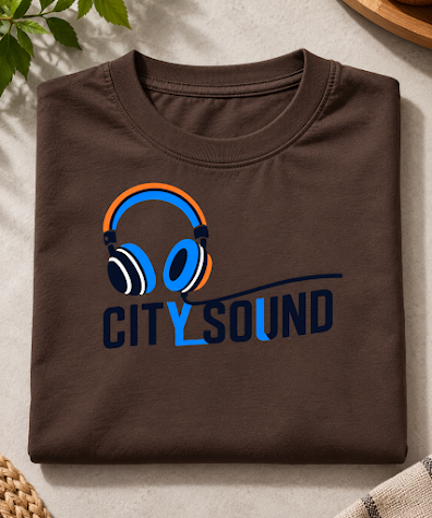 MARLEAU City Sound T-Shirt Heren – Graphic Tee met Koptelefoon