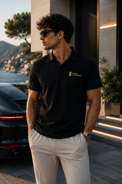 MARLEAU | Signature - Embroidered Polo Black