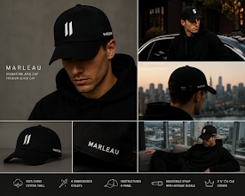 MARLEAU Signature - Axis Cap Black