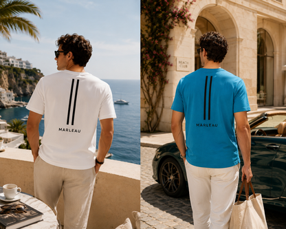 MARLEAU Essential T-Shirt | White & Blue Edition