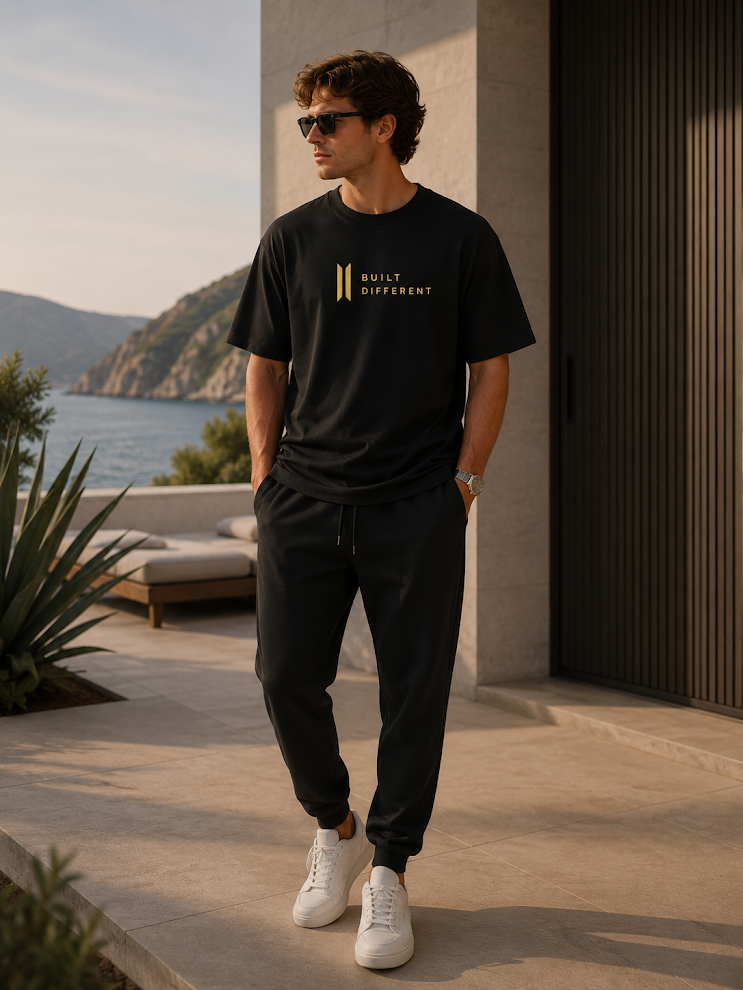 MARLEAU | Heavyweight - Built Different T-Shirt Black